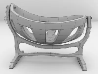 WoodenCrib wooden chair 3D model