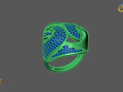 Women Ring 3D print model 15