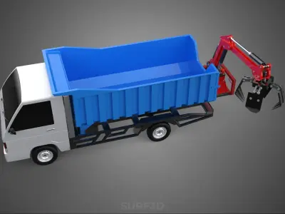 FRESH FRUIT BUNCH PALM OIL GRABBER CRANE GRAPPLE CLAW CAR TRUCK 3D model