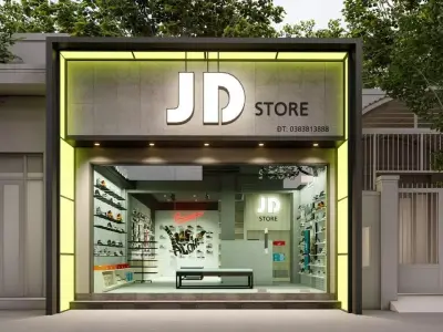 JD SHOES STORE Low-poly 3D model