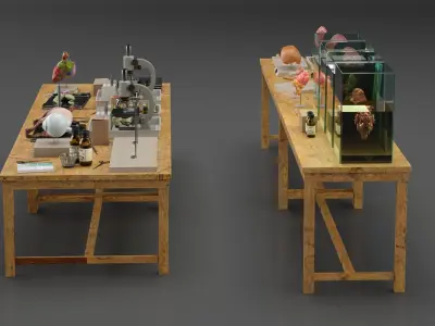 Biological Specimen Laboratory Equipment 3D model