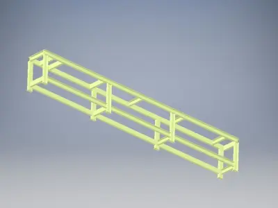 Frame for - Screw Ash Conveyor 3D model