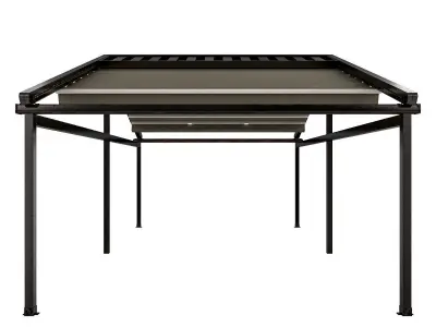 Motorized Pergola 5a worn steel 3D model