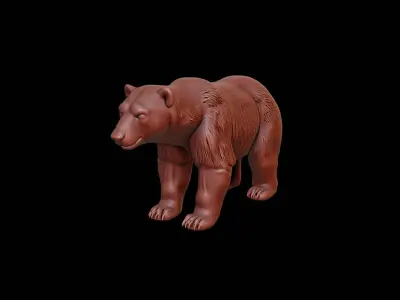 Polar Bear Animal Sculpture 3D print model buy