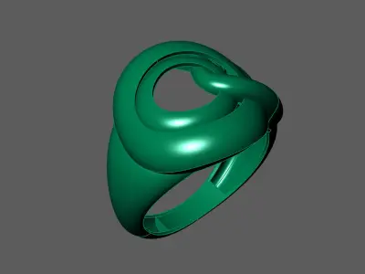 Plain Ring Women Ready STL 3DM Models Womens Rings 3D models 3D print model 9