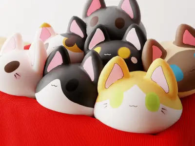 Hover Kitty VRCHAT READY Exotics Pack Low-poly 3D model