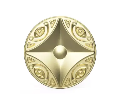 Rosette carved  Free 3D print model