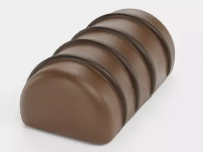 Chocolate Candy V10 - Milk Chocolate Drizzle 3D model