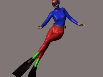 skin scuba 4 3D print model