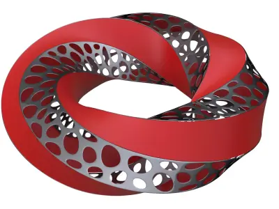 Twisted Voronoi Sci-Fi Torus 3D model