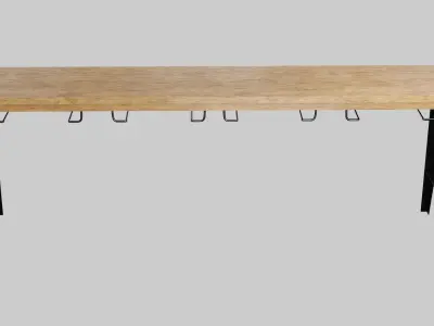 Bar Table-01 Low-poly 3D model