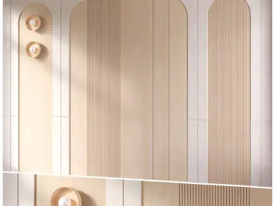 Wall Arc panel 01 3D model