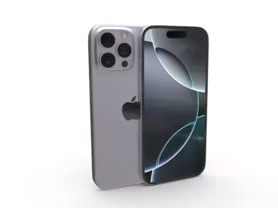 iPhone 16 Pro in White Titanium 3D model
