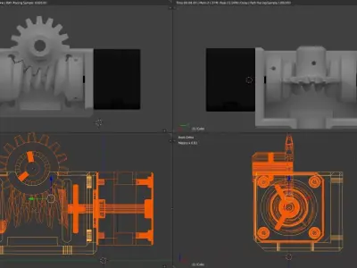 Globoid Worm Gear Drive 3D print model