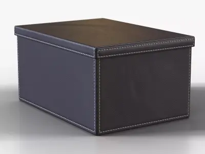 Box Storage Leather Small Low-poly 3D model