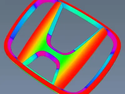 Honda logo create in Alias AutoStudio 3D model