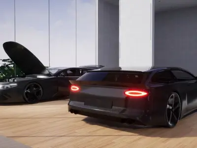 Generic Sports GT 2 Door Shooting Break Low-poly 3D model