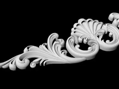 Central decor ornament for furniture 3D model 907