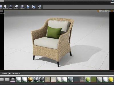 Dedon Summerland Chair UE4 3D model