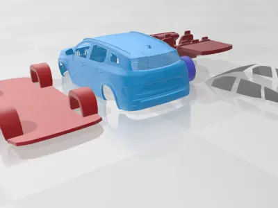 Renault Espace - Separate Parts STL Model 3D print model