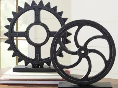 Antique Black Sculpture Set 3D model