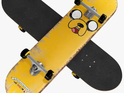 decorative set cartoon yellow 3D model