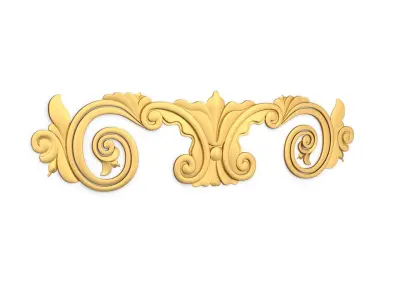 Classic carved  decor ornament 345 3D model
