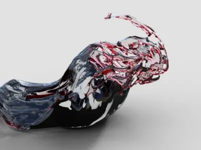 Art Water Low-poly 3D model