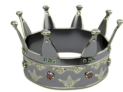 King crown Low-poly 3D model