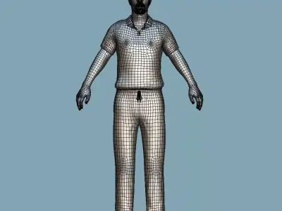 A-Pose Rigged Hardik Pandya 3D model