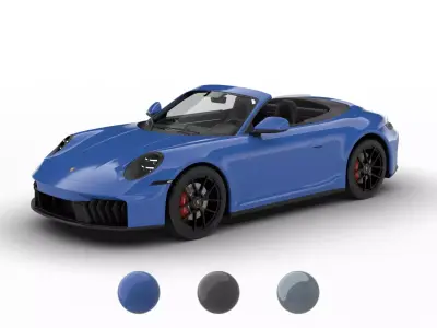 Porsche 911 Carrera GTS Cabrio 2025 3d model 3D model