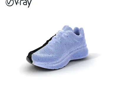 Sport Running Shoe D Model Pack Low-poly 3D model