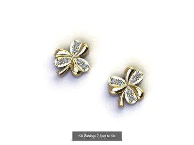 14 Model Kid Earrings 3DM STL file 3D printable model 3D  3D Model Pack