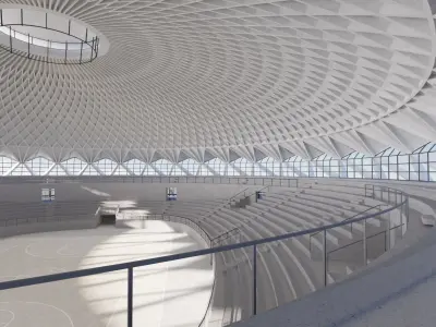 PALAZZETTO DELLO SPORT ROME Pier Luigi Nervi 3D model