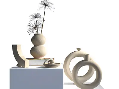 Nordic Abstract Vases collection 01 3D model