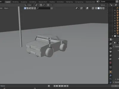 Low-Poly Car 3D model