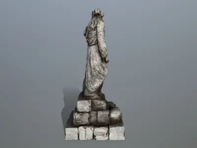 statue 5 Low-poly 3D model