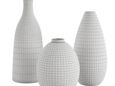 Nordic wind ceramic vase 3D model