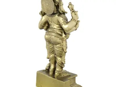 Ganesha Metal Statue Low-poly 3D model