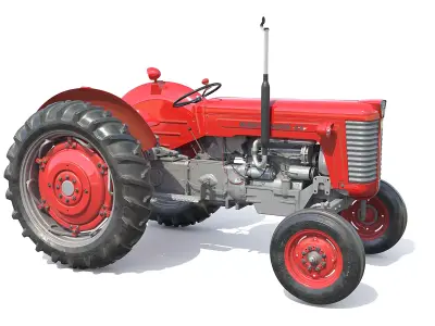 Massey Ferguson 65 Low-poly 3D model