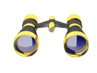 Gold mini binocular 3d model Free 3D model