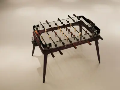 Foosball table Low-poly 3D model