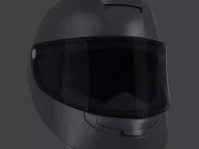 Full Face Biker Helmet 3D model