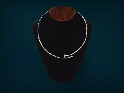 Jewelry Nail Necklace Gold 3D print model