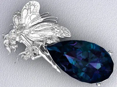 Butterfly girl pendant 3D print model