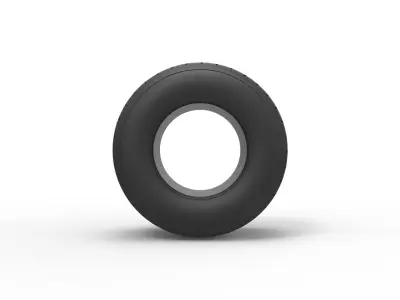 Dirt Sprint racing tire 18 Scale 1 to 25 3D print model