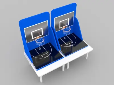 Basketball game Low-poly 3D model