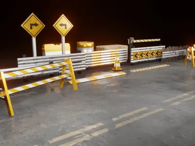 Asset Race Track Low-poly 3D model