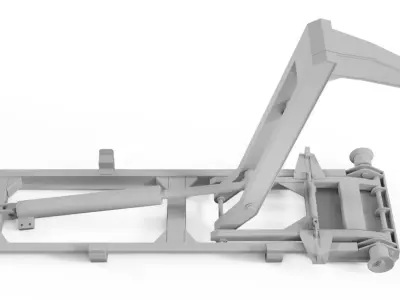 Hookloader City Lifting and tipping loader 3D model