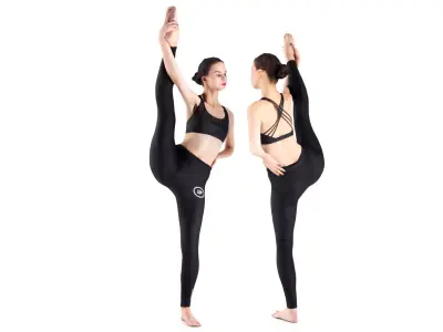 Scan dancing female 19 Low-poly 3D model Low-poly 3D model